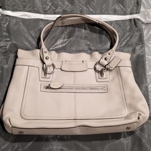 Coach designer bag. Off white pink interior